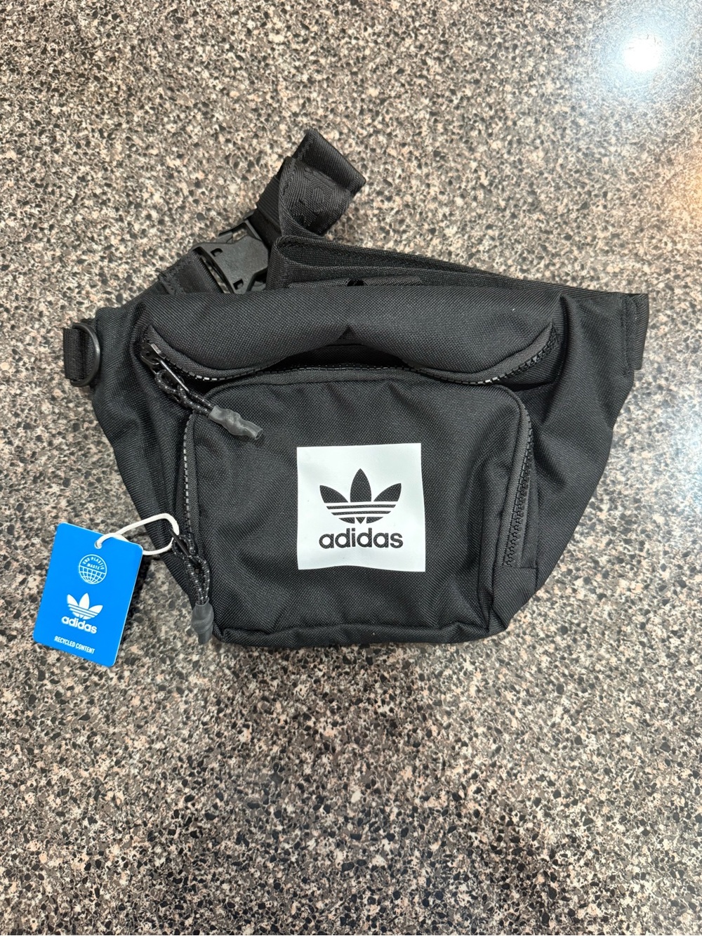 adidas Originals Black Trefoil Waist Fanny Hip Bag Pack NWT